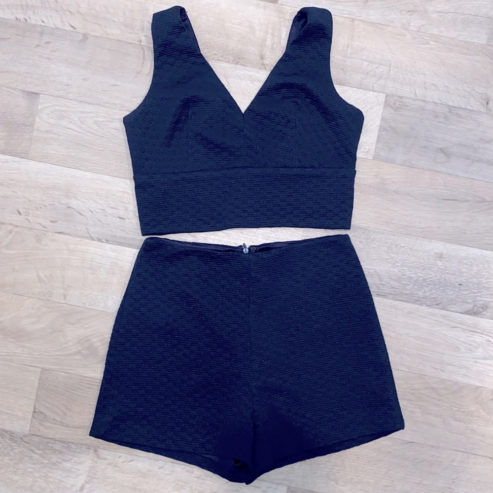 Lush Two-Piece Crop Top & Shorts